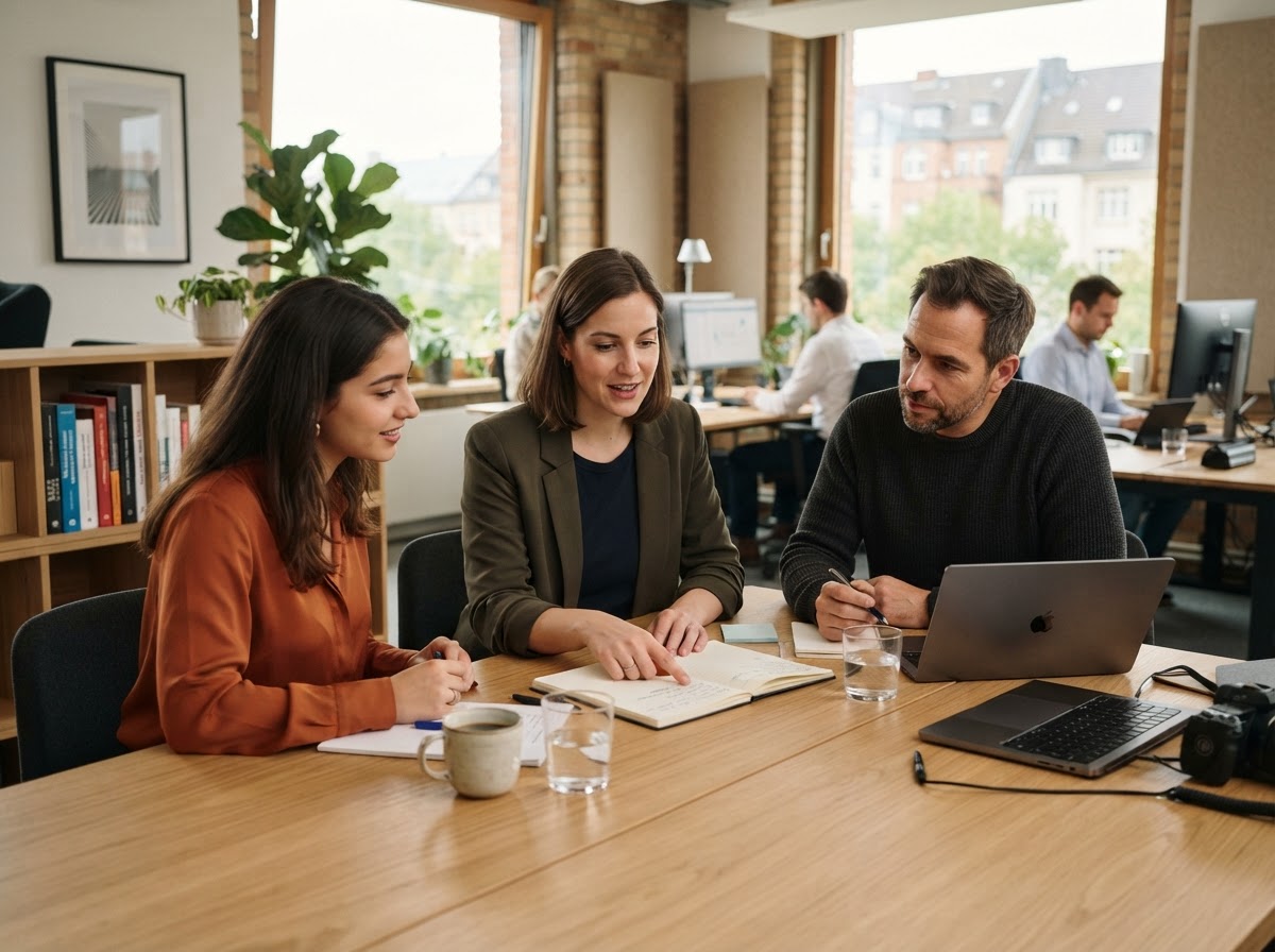 Kunara Celvili research team reviewing quantitative model output